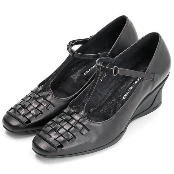 Tストラップスタイリッシュコンフォートパンプス