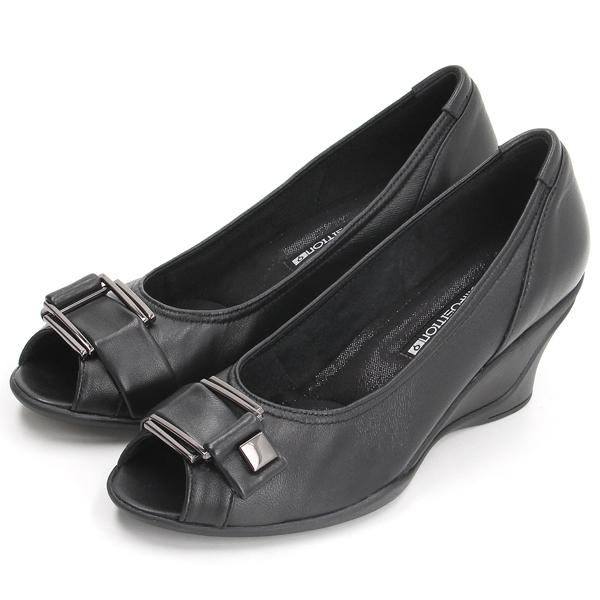 オープントゥコンフォートパンプス