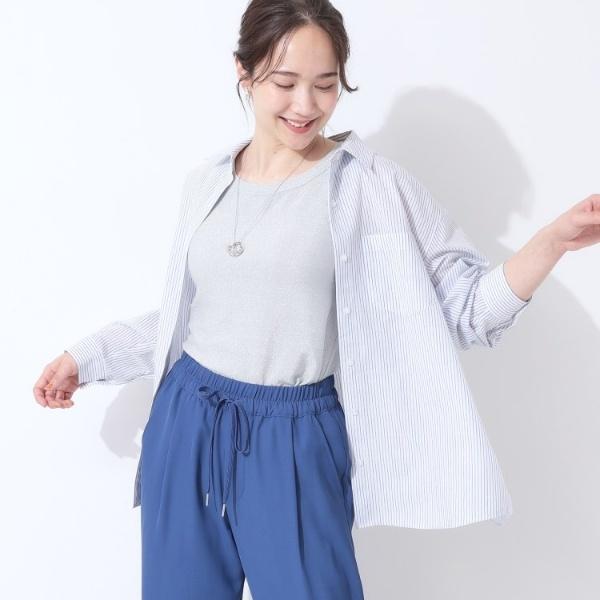 【洗えるS-LLUV吸水速乾】洗濯後しわになりにくいリネンブレンドシャツ