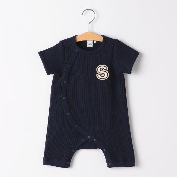 SHIPS KIDS:70〜80cm / ストレッチ サーマル ロンパース