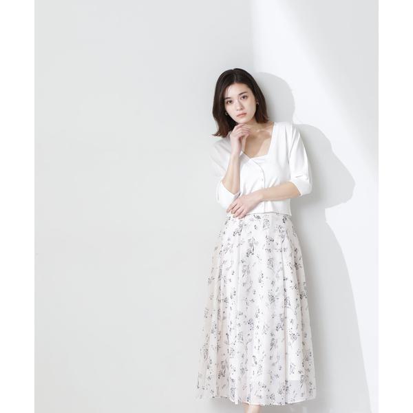 フラワーシフォンフレアスカート