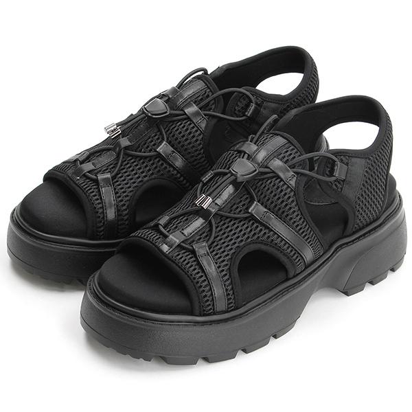 厚底メッシュカバードサンダル