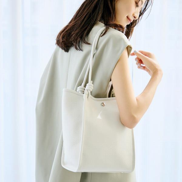 【Breath TOPKAPI】シュリンクレザー ノットハンドル トートバッグ