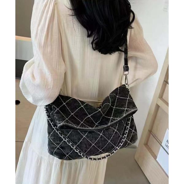 チェーンデニムショルダーバッグ