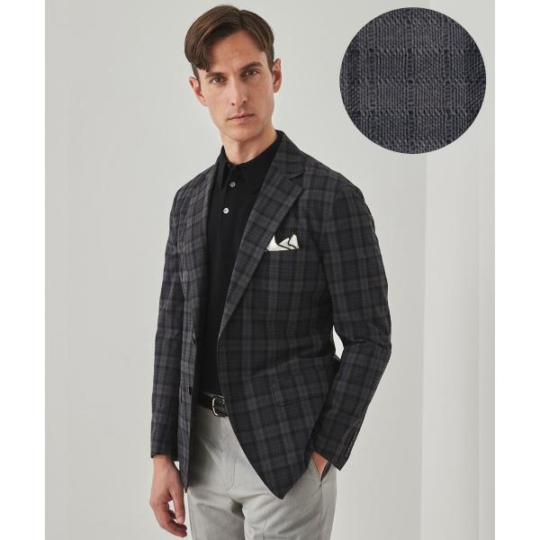 清涼サッカー素材【通気性/軽量】空羽サッカー マドラスチェック シャツジャケット