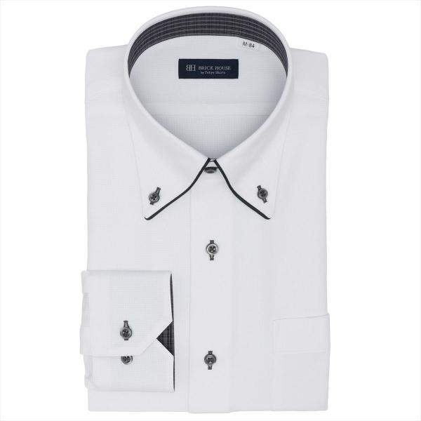 ボタンダウン 長袖 形態安定 ニットシャツ ストレッチ