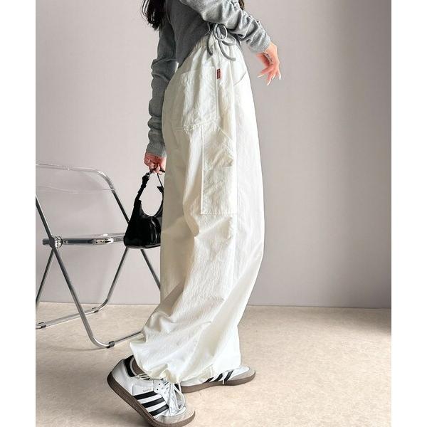 《JaVa ジャバ別注》ワイドな今っぽシルエット☆メンズライク裾ドロストペインターパンツ