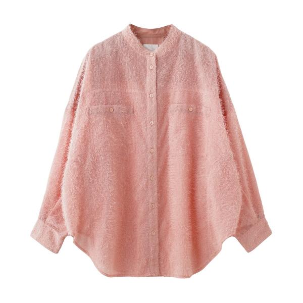 (GENE HEAVENS)FRINGE SHEER RELAX SHIRT