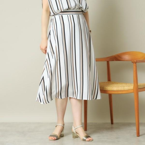 【UVケア／吸水速乾／洗濯機OK】麻調合繊スカート＜ラク服シリーズ＞