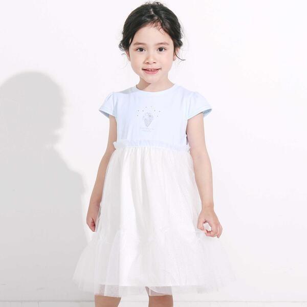 【お揃い】キラキラドットラメチュールドッキングワンピース(80~130cm)