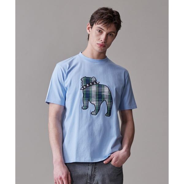新色登場！【毎シーズン大好評】【UNISEX】ファブリックワッペン バックブルTシャツ