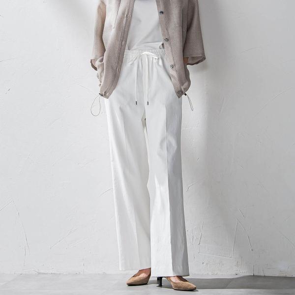 【biyori】シェルタリングドライオックスワイドパンツ≪洗濯機で洗える≫