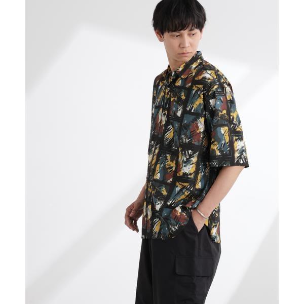 アート柄シャツ 半袖