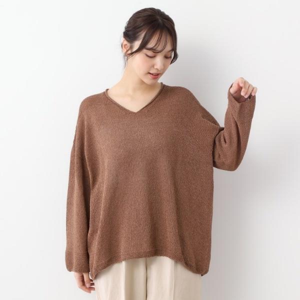 【日本製】ツムギ Vネックプルオーバー