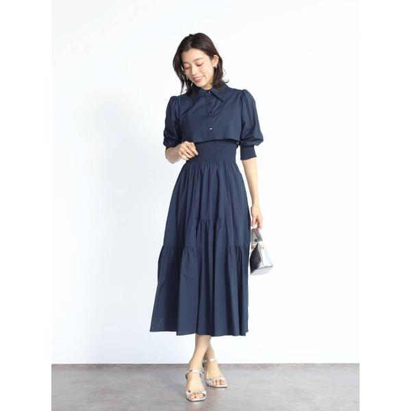 シャツディティールフレアワンピース