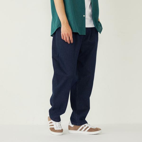 SHIPS Colors:ライト デニム ワイド テーパード パンツ◇