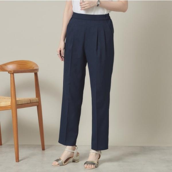 【手洗い可】麻調メッシュパンツ