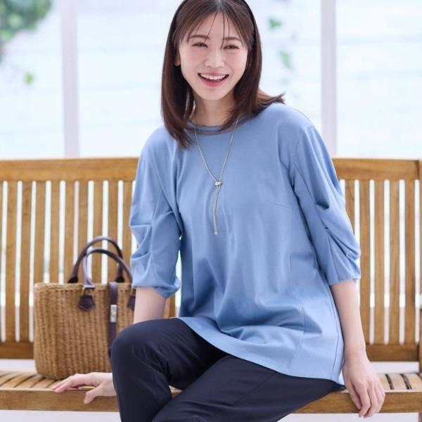 【腰周りカバー】すっきり見えAラインカットソー