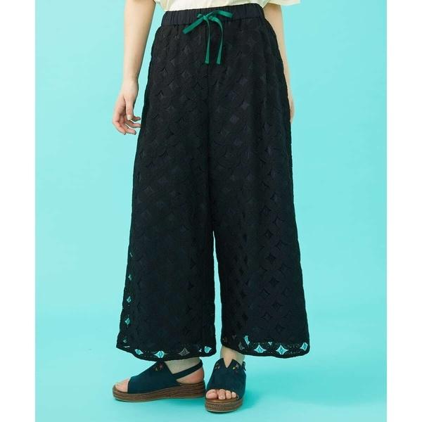 Flor 総レースワイドパンツ