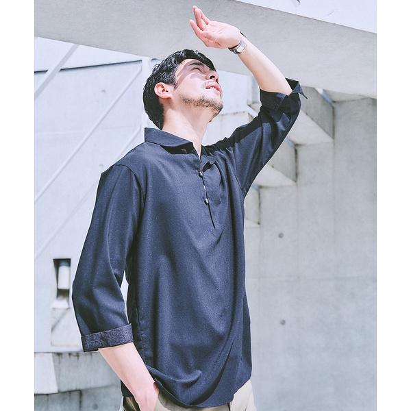 【リネンタッチ】カプリ7分袖シャツ