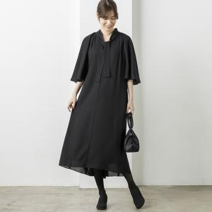 【喪服】【洗える】ブラックワンピース/礼服/卒...の詳細画像5