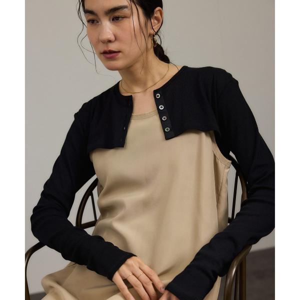 nu=layerショート丈カーディガン
