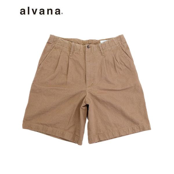 【alvana】NATURAL TWILL SHORT PANTS / ブラウン [ALV-9011