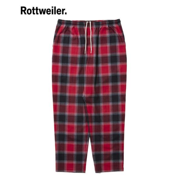 【ROTTWEILER】R9 NEL CHECK PANTS / レッド [RW25S0312]