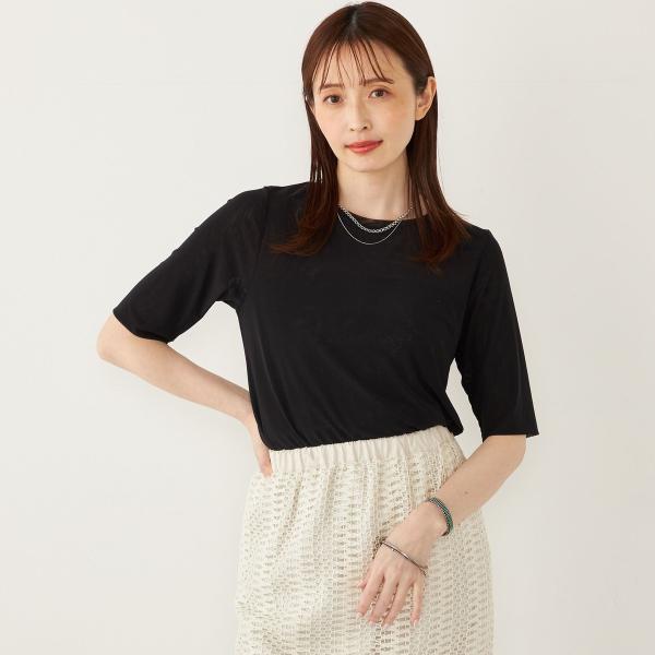 SHIPS Colors:〈手洗い可能〉チュール ショートスリーブ トップス