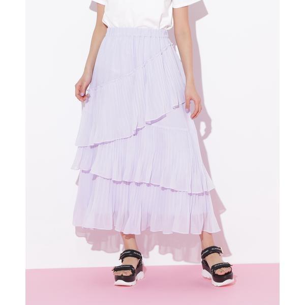 アシメプリーツティアードスカート