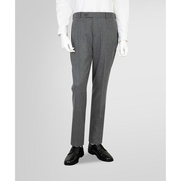 ウール/カシミヤ フランネル プレーンフロント トラウザーズ Classic セレモニー