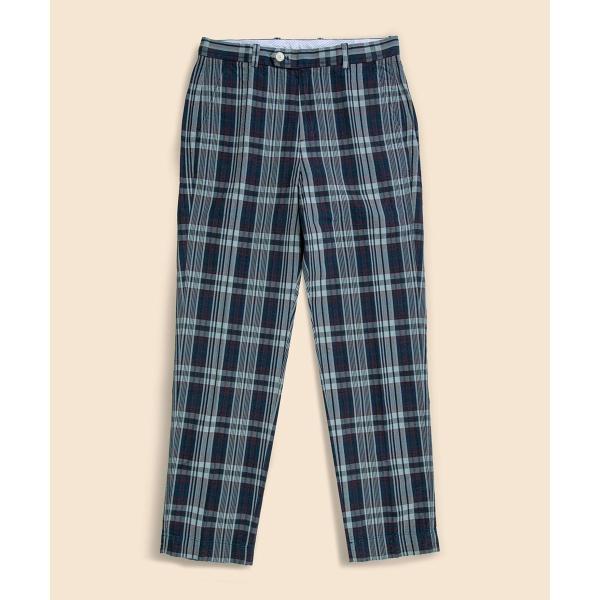 コットン　マドラス　プレーンフロントパンツ　Regular