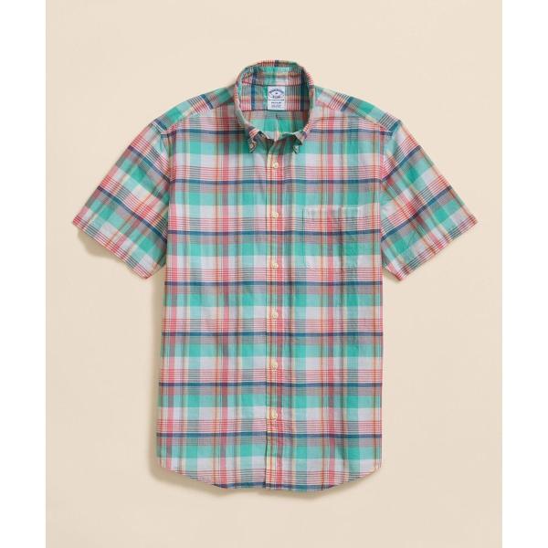 コットン　マドラスチェック　ショートスリーブ　カジュアルシャツ　Regular Fit