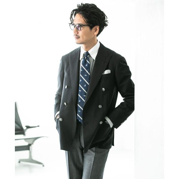 ◆JAPAN TRAD.◆ ウール　ダブル６釦ブレザー　Made by RING J セレモニー