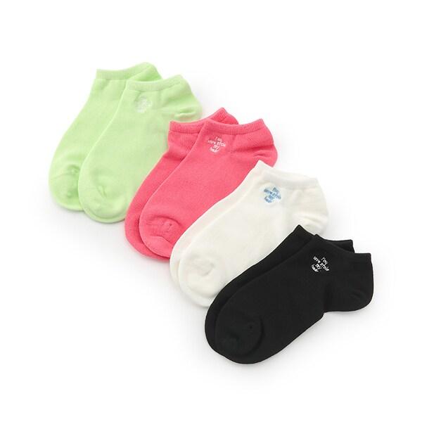 【接触冷感/ひんやり】刺しゅうスニーカー丈ソックス