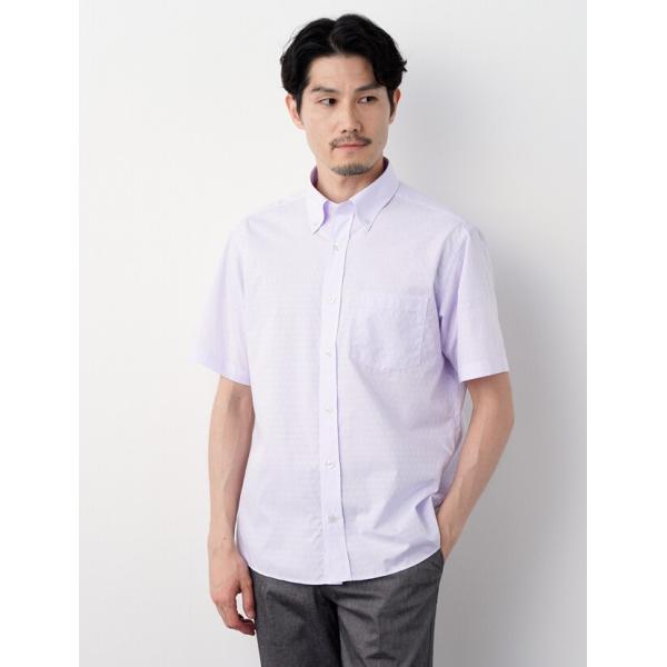小紋ジャカード半袖シャツ