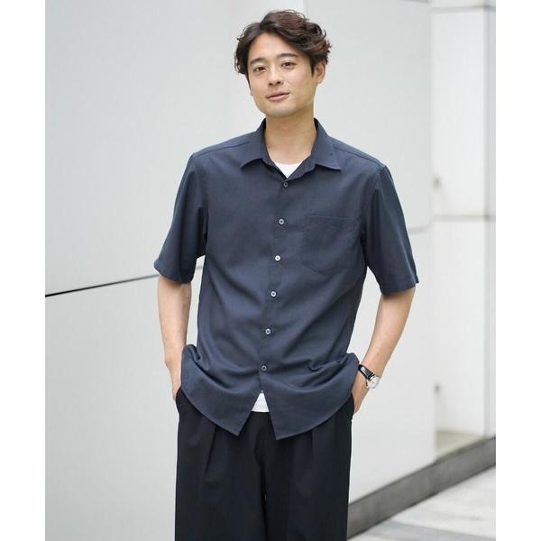 【接触冷感/速乾/イージーケア】リネン混半袖シャツ（さらリネシリーズ）