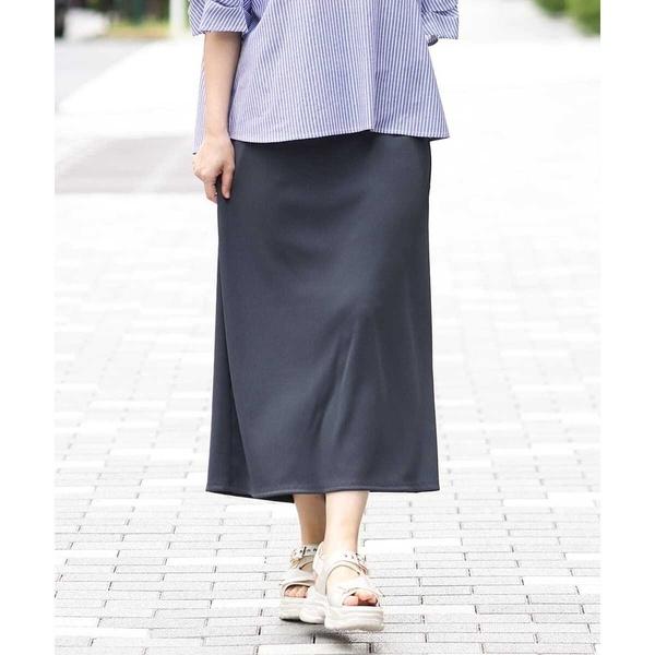 【追加販売】【大きいサイズ】リブカットタイトスカート
