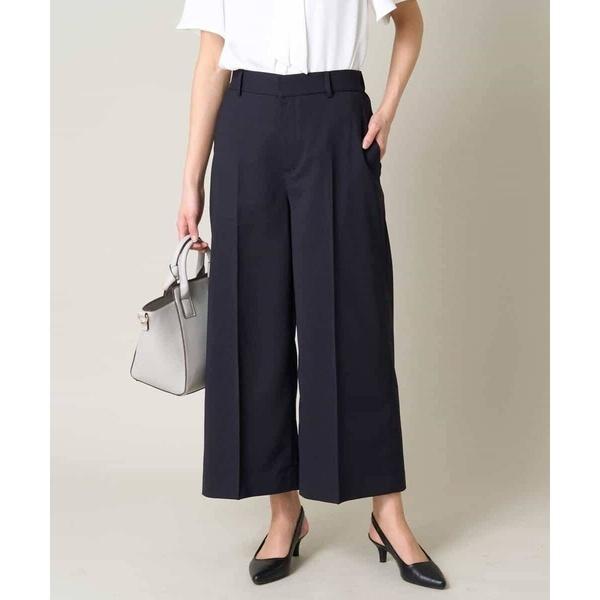 【洗える/UVカット/接触冷感】オックスストレッチクロップドワイドパンツ【Reflax】