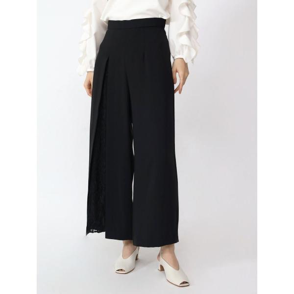 フロントレースドッキングワイドパンツ