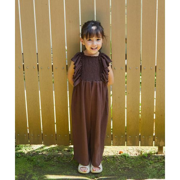 ショルダーフリルシャーリングオールインワン