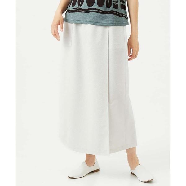 [洗える・日本製]プライムフレックスサッカースカート風パンツ