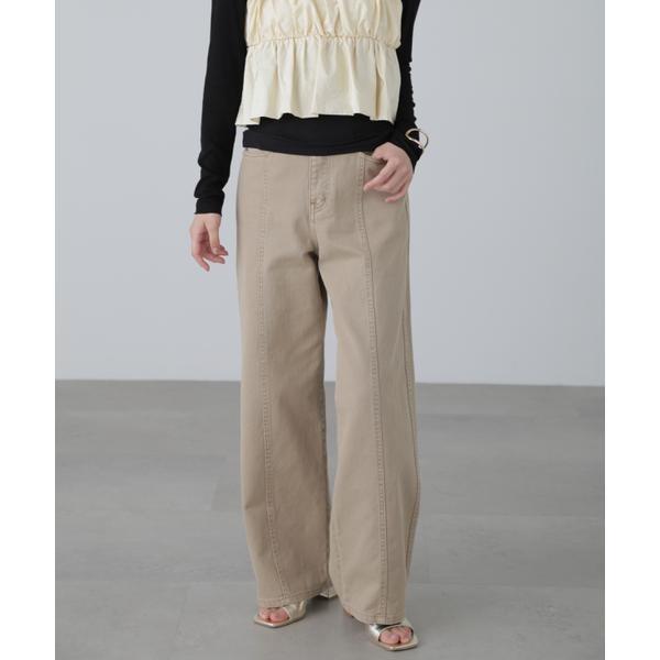 ワイドストレートカラーパンツ