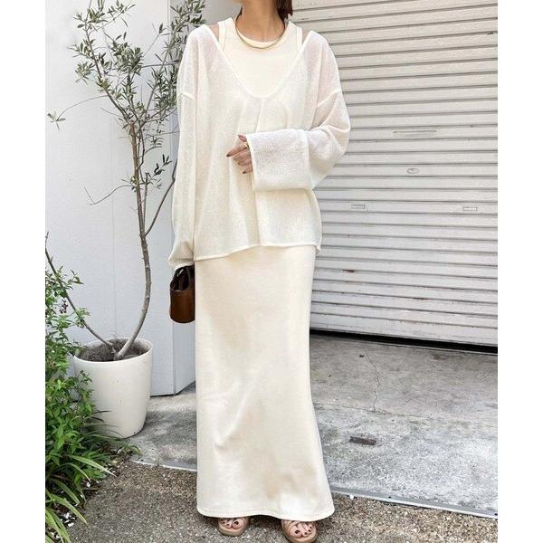 《sayo×クラシカルエルフコラボ》着回しって、こういうこと。リブ素材アメスリロングワンピース