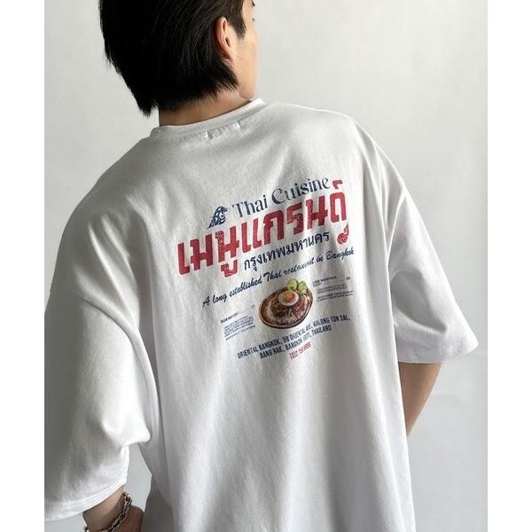 《JaVaジャバコラボ》綿100％お洒落見え確定。タイニーズレストラン風プリント半袖T