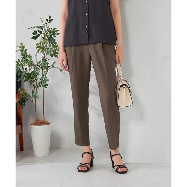 【接触冷感/UVカット/吸水速乾】美ラクるスッキリ見えテーパードパンツ