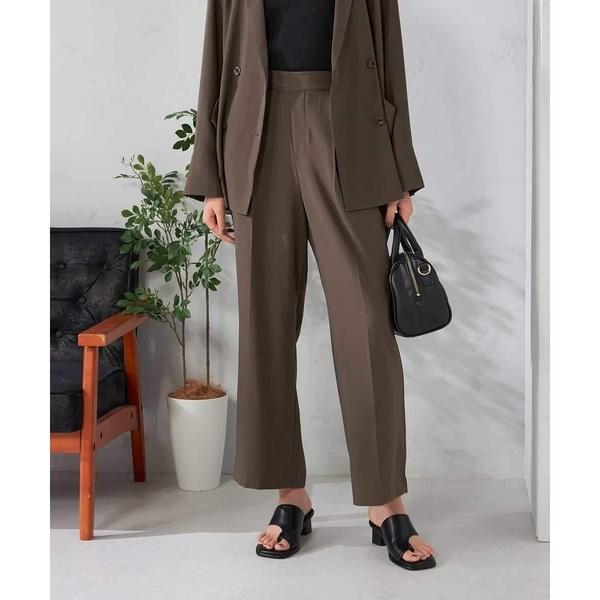 【接触冷感/UVカット/吸水速乾】美ラクるスッキリ見えワイドパンツ