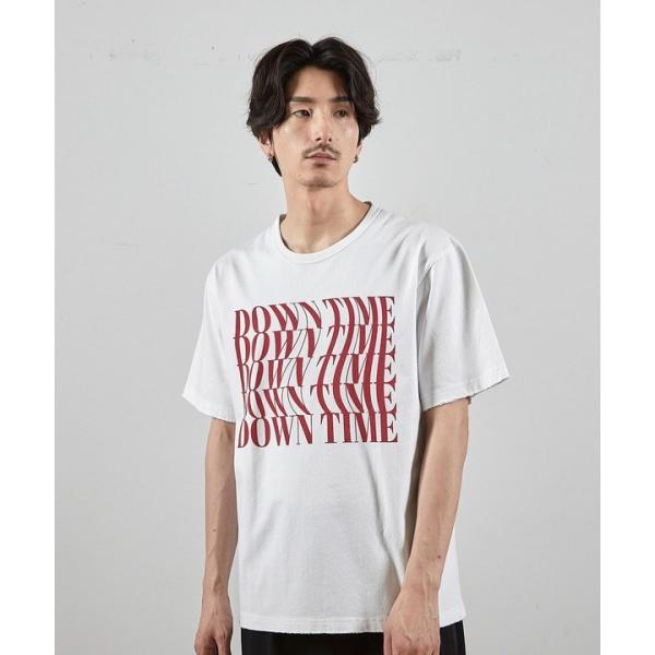 ダメージ加工ロゴプリントTシャツ