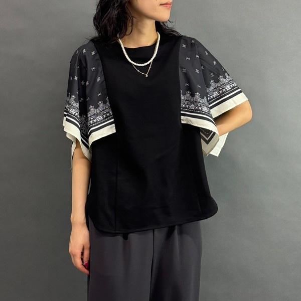 スカーフスリーブTシャツ