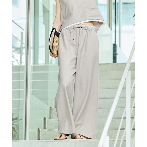 【接触冷感＆防シワ】ウールライクイージーパンツ/セットアップ対応